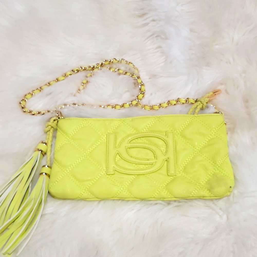 Bebe Quilted Crossbody Bag, Gold Chain